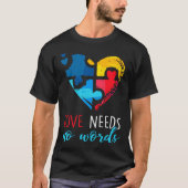 Autism Awareness Love Needs No Words Pul Active T-shirt (Voorkant)