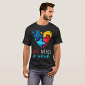 Autism Awareness Love Needs No Words Pul Active T-shirt (Voorkant volledig)