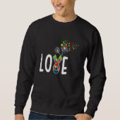 Autism Awareness Love Needs No Words Support Autis Trui (Voorkant)