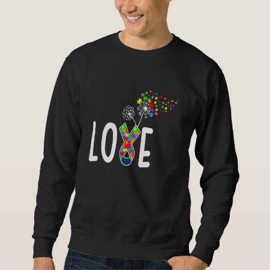 Autism Awareness Love Needs No Words Support Autis Trui (Voorkant)