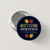Autism Awareness Love Support Understand Button (Voorkant /achterkant)