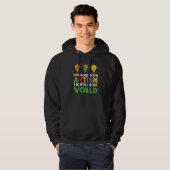 Autism Awareness Maand Autistic Family Lucky Graph Hoodie (Voorkant volledig)