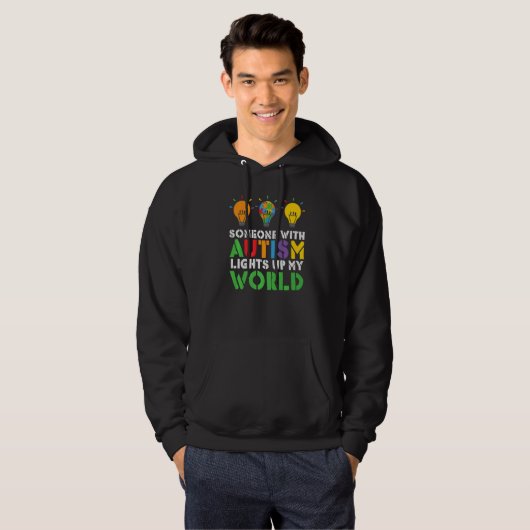 Autism Awareness Maand Autistic Family Lucky Graph Hoodie (Voorkant volledig)