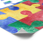 Autism Awareness maandelijkse puzzle poster (Hoek)