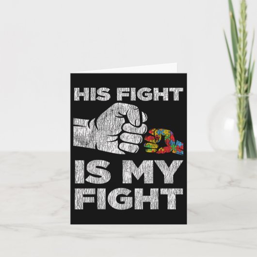 Autism Awareness Mam Dad Parents Autistic Kinder A Kaart (Voorkant)