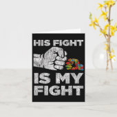 Autism Awareness Mam Dad Parents Autistic Kinder A Kaart (Gele Bloem)