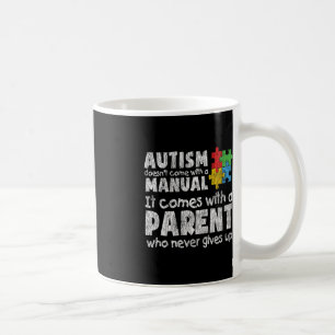 Autism Awareness Mam Dad Parents Autistic Kinder A Koffiemok