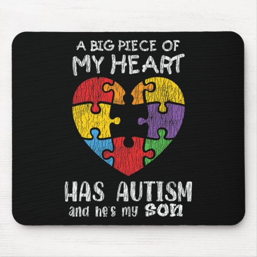 Autism Awareness Mam Dad Parents Autistic Kinder A Muismat (Voorkant)