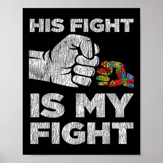 Autism Awareness Mam Dad Parents Autistic Kinder A Poster (Voorkant)