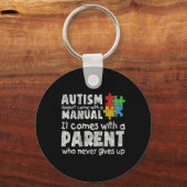 Autism Awareness Mam Dad Parents Autistic Kinder A Sleutelhanger (Voorkant)