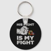 Autism Awareness Mam Dad Parents Autistic Kinder A Sleutelhanger (Achterkant)