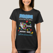 Autism Awareness Mam Moeder Love Proud Autisme Mam T-shirt (Voorkant)