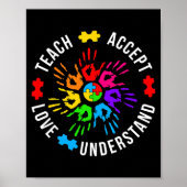 Autism Awareness MAMA Autistic Love Accepteren Poster (Voorkant)