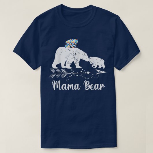 Autism Awareness Mama Beer Ma Support Autistic Au T-shirt (Design voorkant)