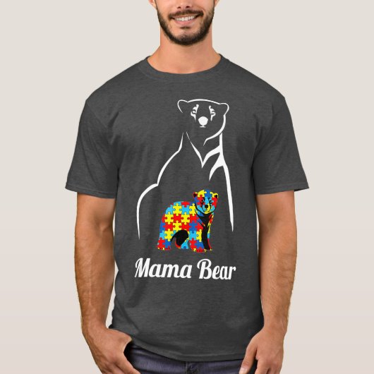 Autism Awareness Mama Beer Ma Support Autistic T-shirt (Voorkant)