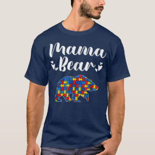 Autism Awareness Mama Beer Puzzle Piece Autistic M T-shirt