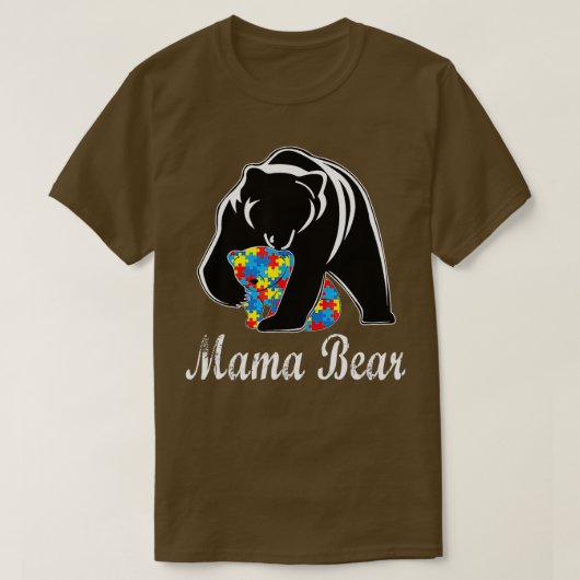Autism Awareness Mama Beer Support Autistic Adult T-shirt (Design voorkant)