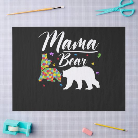 Autism Awareness Mama Beer Tissuepapier (Craft)