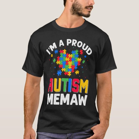 Autism Awareness Matching Family I'm a Proud Autis T-shirt (Voorkant)