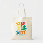 Autism Awareness Matching Family Team Custom Tote Bag (Voorkant)