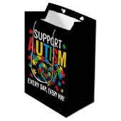 Autism awareness medium cadeauzakje (Voorkant Gekanteld)