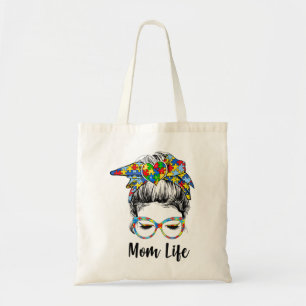 Autism Awareness Mom Life Shirts Women Mo Tote Bag