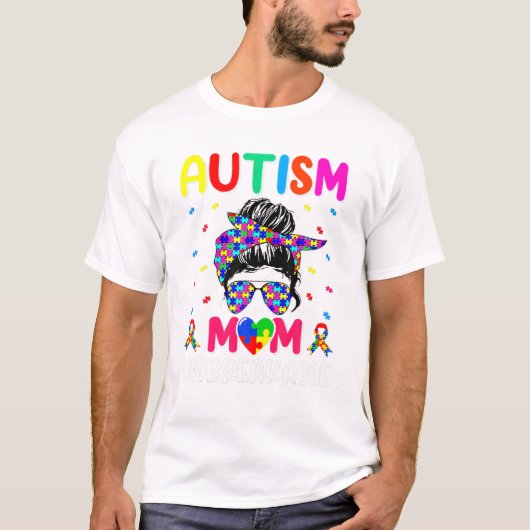 Autism Awareness Mom Life T-shirt (Voorkant)