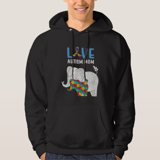 Autism Awareness Mom Love Autistic Son Daughter Mo Hoodie (Voorkant)