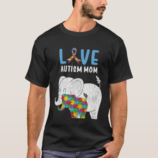 Autism Awareness Mom Love Autistic Son Daughter Mo T-shirt (Voorkant)