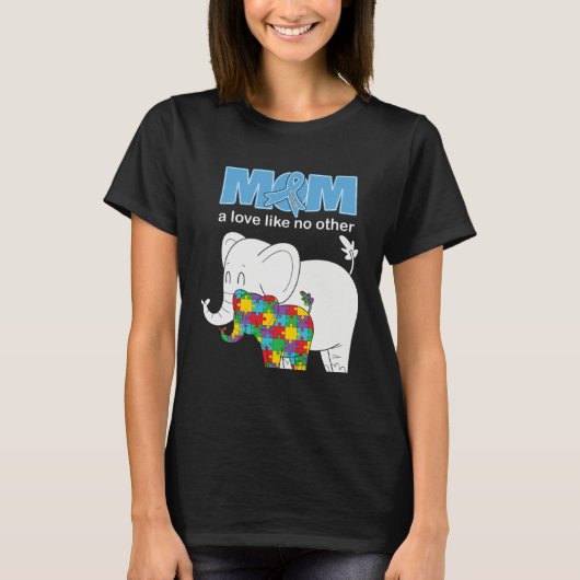 Autism Awareness Mom Love Proud Autistic Son Daugh T-shirt (Voorkant)