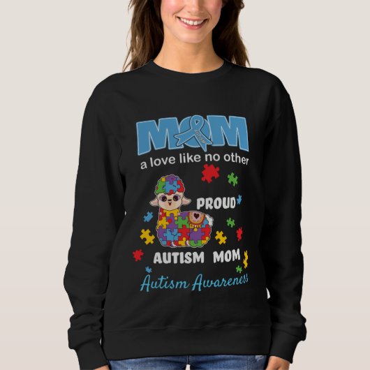 Autism Awareness Mom Proud Autistic Son Daughter M Trui (Voorkant)