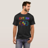 Autism Awareness Montage Autistic Butterfly Ribbon T-shirt (Voorkant volledig)