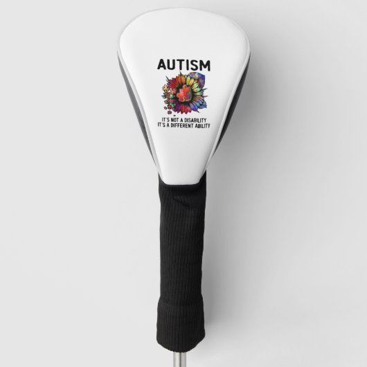 Autism Awareness Month Accept Understand Love Golfheadcover (Voorkant)
