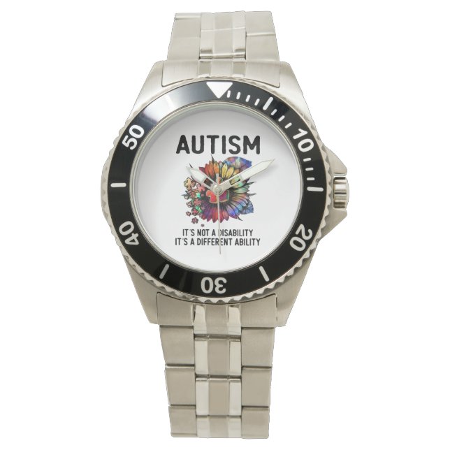 Autism Awareness Month Accept Understand Love Horloge (Voorkant)