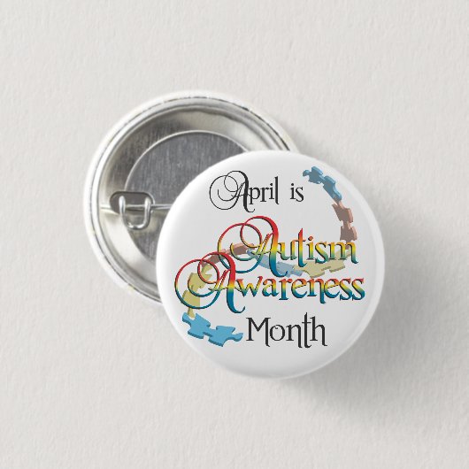 Autism Awareness Month Button (Voorkant /achterkant)