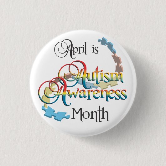 Autism Awareness Month Button (Voorkant)