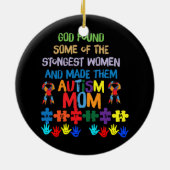 Autism Awareness Month Ma Moeder Rainbow Keramisch Ornament (Achterkant)