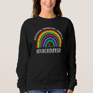 Autism Awareness Month Neurodiversity Rainbow Boho Trui