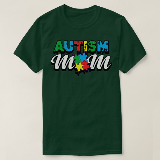 Autism Awareness Month Proud Autism Mam Dad Autist T-shirt (Design voorkant)