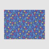 Autism Awareness Month Ribbon Puzzle Pattern Tissuepapier (Voorkant)