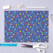 Autism Awareness Month Ribbon Puzzle Pattern Tissuepapier (Craft)