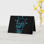 Autism Awareness Month Support Light It Up Blue Kaart (Gele Bloem)