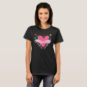 Autism Awareness Month Valentine Day Love Needs No T-shirt (Voorkant volledig)