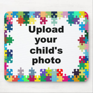 Autism Awareness Mousepad Puzzle Lijst past zich a Muismat