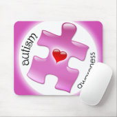 Autism Awareness Mousepad - Roze Muismat (Met muis)