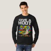 Autism Awareness Owl Give A Hoot Support Autism T-shirt (Voorkant volledig)