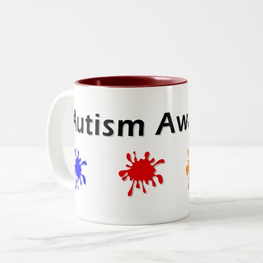 Autism Awareness Paint Mok (Voorkant links)