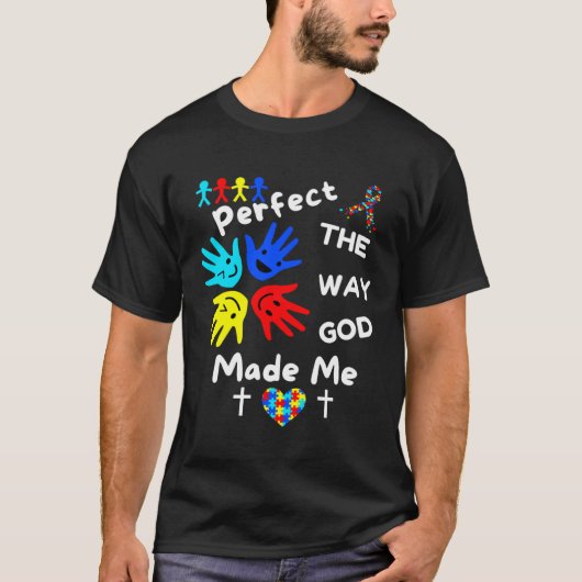 Autism Awareness Perfect God Made Me Unmasking Aut T-shirt (Voorkant)
