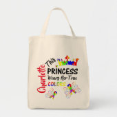 Autism Awareness Personalized Princess Super Cute Tote Bag (Voorkant)