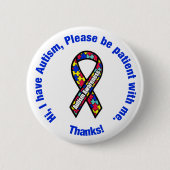 Autism Awareness Pin / Button Badge (Voorkant)